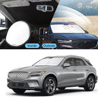 TINGLU Sun Shade for Genesis GV70 2022-2025 2026 Accessories Windshield Sun Shade Window Shade UV Rays Protection Sun Visor Cover with Steering Wheel Sunshade Storage Bag