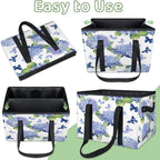 Reusable Grocery Bags Heavy Duty Shopping Bags Foldable Large Tote Bags with Long Handles & Hard Bottom