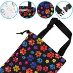 Car Trash Bag Rainbow Animal Paw Print Car Garbage Bag Hanging Car Trash Can for Back Seat with Drawstring
