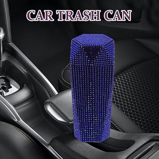 iplusmile Car Trash Garbage Bin Vehicle Trash Bin Car Part Organizing Dustbin for Vehicle Leakproof Compact Storage Organizer