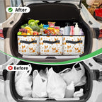 Reusable Grocery Bags Heavy Duty Shopping Bags Foldable Large Tote Bags with Long Handles & Hard Bottom