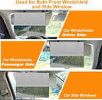 Upgraded Car Sun Visor Extender, Polarized Sun Blocker, Sunshade Lens Magnetic Connection Adjustable 4 Directions, Anti-Glare,Protects from Sun Glare, Snow Blindness & UV Rays,Grey