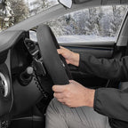 Motor Trend WarmGrip Heated Steering Wheel Cover – Hand Warming Steering Wheel Protector, Heats up Quickly - Fits Wheels 14.5-15.5" for Car Truck Van SUV (Black/Red Color)
