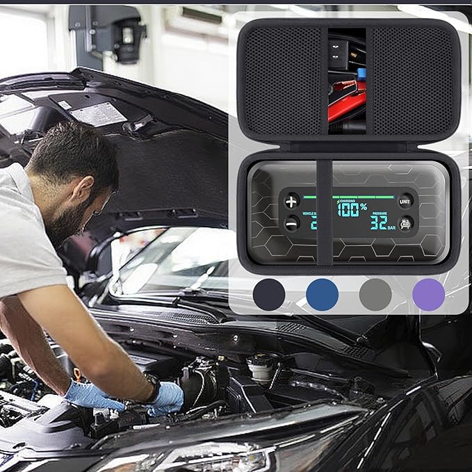 khanka Stroage Case for HALO Bolt Ultimate 2.0/HALO Bolt Air +1750 Portable Car Battery Jump Starter,Case Only (Black)