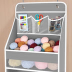 Univivi 5-Shelf Space Saving Door Storage Over Door Hanging Organizer with 4 Large Capacity Roomy Pockets Closet Cabinet Wall
