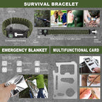 Gifts for Men Christmas Dad, Survival Kit, 150 PCS Survival Gear and Supplies Equipment with Trauma Bag, Molle Pouch Emergenc