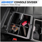 ELECFRESH 6PCS Center Console Organizer Tray for 2026 2025 2024 Toyota Tacoma Accessories, Armrest Hidden Storage Box, Rear and Console Cup Holder Glove and Armrest Storage Box with Insert Divider