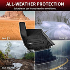 LASFIT Floor Mats for Chevrolet Chevy Equinox/GMC Terrain Car Mats 2018-2024 (Not Fit Equinox Ev), All Weather TPE Custom Fit Automotive Floor Mats for Cars, 1st and 2nd Row Car Floor Mats Full Set