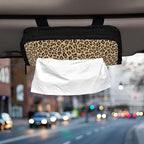 Car Tissue Holder Car Visor Organizer Tissue Box Holder for Car Sun Visor Organizer with Car Vehicle Accessories Essentials Interior for Women Men Classical Leopard Print