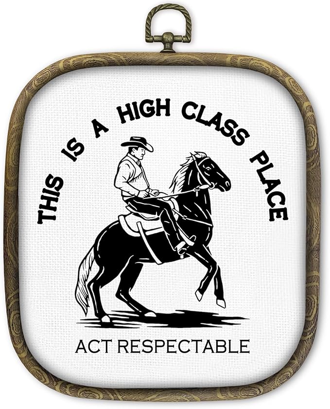 KSDUT Western Cowboy Wall Art Decor - Preppy Trendy Southwestern Wall Art Canvas Frame Hanging Prints, Foyer Entryway Modern 