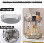 shuang qing Rotating Makeup Organizer for Vanity, High-Capacity Skincare Clear Make Up Storage Perfume Organizers Cosmetic Dr