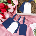 Amylove 48 Sets Leather Luggage Tags Bulk Wedding Favors Luggage Tags for Guests Bridal Gifts Wedding Bridal Shower Gift PU L