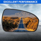 JINCHEN Right Passenger Side Mirror Glass for Ford Fusion 2013-2020 Heated with Blind Spot Detection DS7Z17K707C