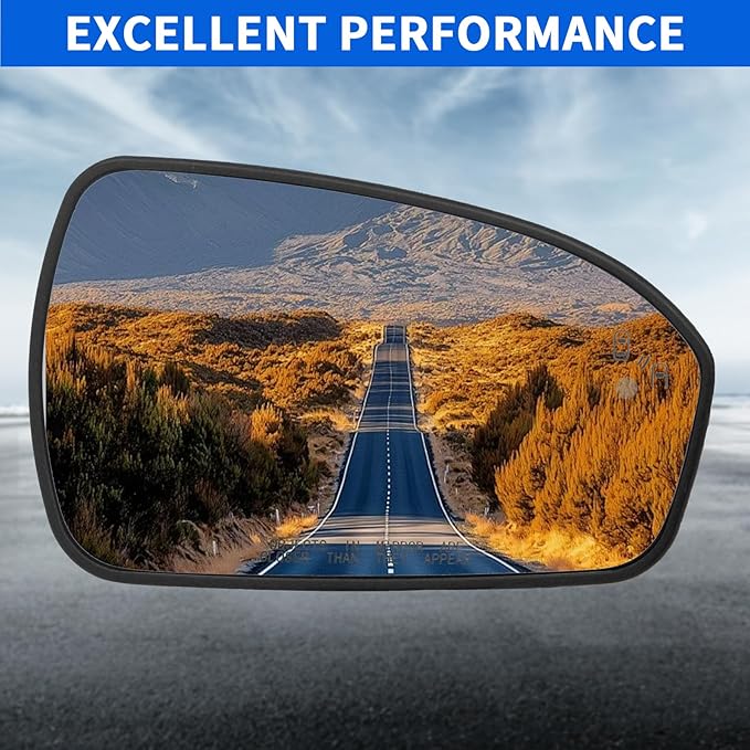 JINCHEN Right Passenger Side Mirror Glass for Ford Fusion 2013-2020 Heated with Blind Spot Detection DS7Z17K707C