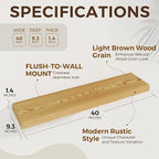 Dreamland 40 Inches Floating Shelves for Wall,9.3 Inch Deep Floating Shelves Set of 2, Large Display & Storage Shelf, Wall Sh