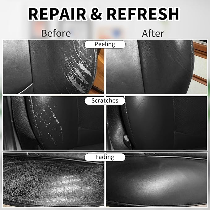 Leather Recoloring Balm, 12oz Large Size Leather Dye, Color Restorer, Scratch Repair, Furniture & Couch Restorer Kit, Repair 