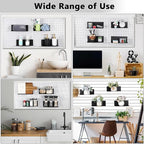 Kokone 6 Pack Magnetic Pegboard Shelves for Storing or Displaying, 10x4.3 Inch Flat Display Shelves for Pegboard, Wall Pegboa