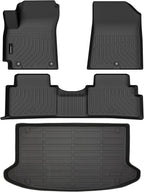 Auxko All Weather Floor Mats Cargo Mat Fit for Kia Soul 2025 2024 2023 2022 2021 2020(Only for Upper Deck,Without Subwoofer) Soul Accessories Black