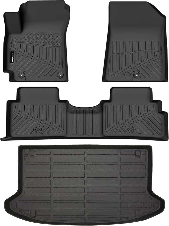 Auxko All Weather Floor Mats Cargo Mat Fit for Kia Soul 2025 2024 2023 2022 2021 2020(Only for Upper Deck,Without Subwoofer) Soul Accessories Black