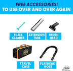 ThisWorx Car Vacuum Cleaner 2.0, Portable Handheld Mini Vacuums Cleaner W/ 16ft Cord, LED Light, Bag, & Attachments- Small Va
