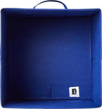 Amazon Basics Collapsible Fabric Storage Bins with Handles, Cube Organizer for Home Organization, 10.5"x10.5"x11", Navy, 6-Pa