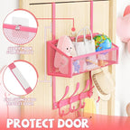 Kaiferty Over The Door Hooks Organizer, Coat Rack Over The Door Storage Hanger Towel Rack, Back of Door Storage Organizer for