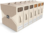 6 Pack Bed Sheet Organizer - Foldable Bedsheet Organizers and Storage, Sturdy Sheet Holder with Window, Labels & Handles for 