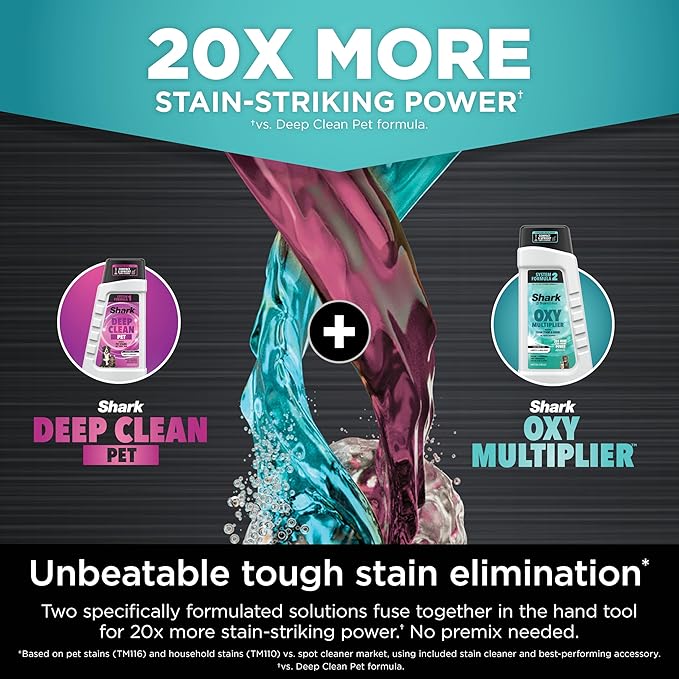 Shark StainStriker HairPro Portable Carpet, Upholstery & Area Rug Cleaner, Stain, Hair & Odor Remover, 3 Tools & dual activat