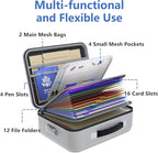 TIGERKING Fireproof Document Box Hard Shell, Fire Proof File Box for Documents with Combination Lock, File Safe Boxs Fireproo