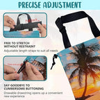 Car Garbage Bag Palm Tree Sunset at a Beach Hanging Canvas Car Trash Bag Drawstring Car Back Seat Organizer for Car Back Front Seat Console with Adjustable Buckle