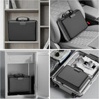 DocSafe Fireproof File Organizer with Lock, Hard-Shell Case Fireproof Document Box with 13 Pocket Accordion File Folder, Port