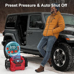 MaxMore Portable Tire Inflator/deflator Compatible with Milwaukee 18V Battery (Tool Only),160 PSI High Pressure Cordless Air Compressor Pump, Digital Gauge, Auto Shut-Off, LED Light for Car, Bike
