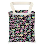 Hanging Car Garbage Bag, Cute Car Trash Can Bag, Automotive Accessories for Women Men Colorful Human Skull Star