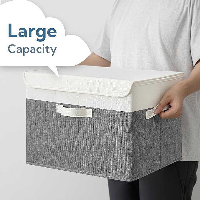 GRANNY SAYS Large Storage Bins with Lids, Collapsible Storage Box, Storage Basket for Shelves, Decorative Storage Bins, Toy S