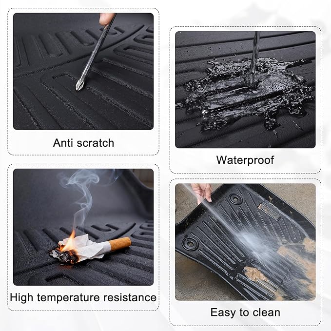 TPE Floor Mats for 2020-2025 Subaru Legacy & Outback All Weather Car Floor Liners Fit 2020-2025 Subaru Legacy & Outback Accessories Black