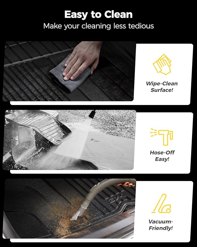 3W 6&7 Cargo Liner & Seatback Mats Compatible with 2021-2025 2026 Jeep Grand Cherokee L All-Weather Protection TPE Cargo Mats for Grand Cherokee L Heavy Duty Car Accessories