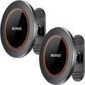 OQTIQ Magnetic Car Phone Mount Holder, Dashboard Mount with 3M Adhesive, Black Carbon Fiber, Aluminum, MagSafe Compatible for iPhone 17/16/15/14/13/12, 360-Degree Adjustable, 2 Pack (Orange-2 Pack)