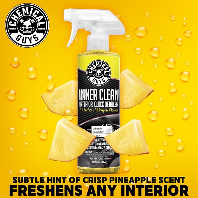Chemical Guys InnerClean Interior Quick Detailer Cleaner and Protectant for Dashboards Door Panels Seats Trim and Surfaces No