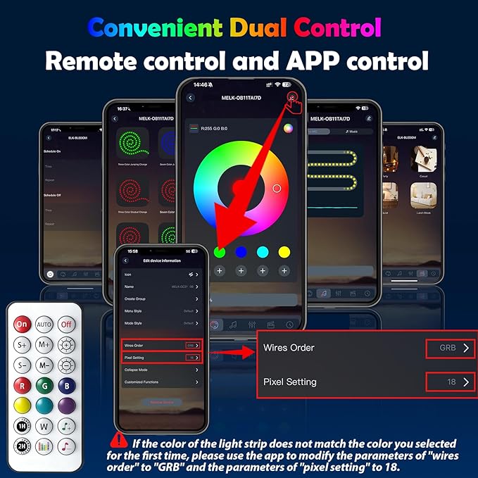 Car Led Strip Lights, Interior Car Lights, App and RF Remote Control Ambient Lighting Kit with RGB 16 Million Colors Fiber Optics&Music Sync Rhythm, USB Neon Light Accessories for Center Console&Door