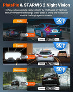 Vantrue N4S 3 Channel Front Inside Rear Dash Cam, 2.7K+1440P+1440P WiFi Dash Camera w/PlatePix™, STARVIS 2 x HDR x IR Night V