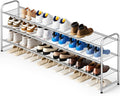 KEETDY 3-Tier Long Shoe Rack for Closet Metal Shoe Organizer for Entryway, Wide Stackable Shoe Storage Shelf with Sturdy Wire