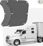 Pacify 2 Pcs Semi Truck Window Shades with Suction Cups Side Window Sun Shades UV Protection Semi-Truck Interior Accessories Curtains for Freightliner Cascadia 23.6x21.6inch