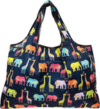 allydrew Large Foldable Tote Nylon Reusable Grocery Bags, 5 Pack
