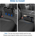 EEEKit Car Cup Holder, Car Seat Seam Wedge Cup Holder, Cell Phone Storage Organizer, Multifunction Glove Box Organizer