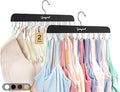 Gomyrod Bra Hanger for Closet, 2 Pack Tank Top Hangers w/20 Hooks Holds 40 Bras, Capacity Foldable Wood Space Saving Hanger, 