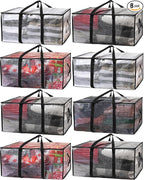 ClearSpace Heavy Duty Moving Bags or Storage Bags – Clear Storage Bins with Lids, Large Moving Boxes with Backpack Straps & Z