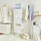 GRANNY SAYS Hanging Closet Organizer and Storage, 6 Shelf Clothes Organization with Drawers, 6 Side Pockets Closet Hanging Sh