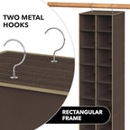 Simple Houseware 20 Section Shelves Hanging Shoes Organizer Holder for Closet, Brown