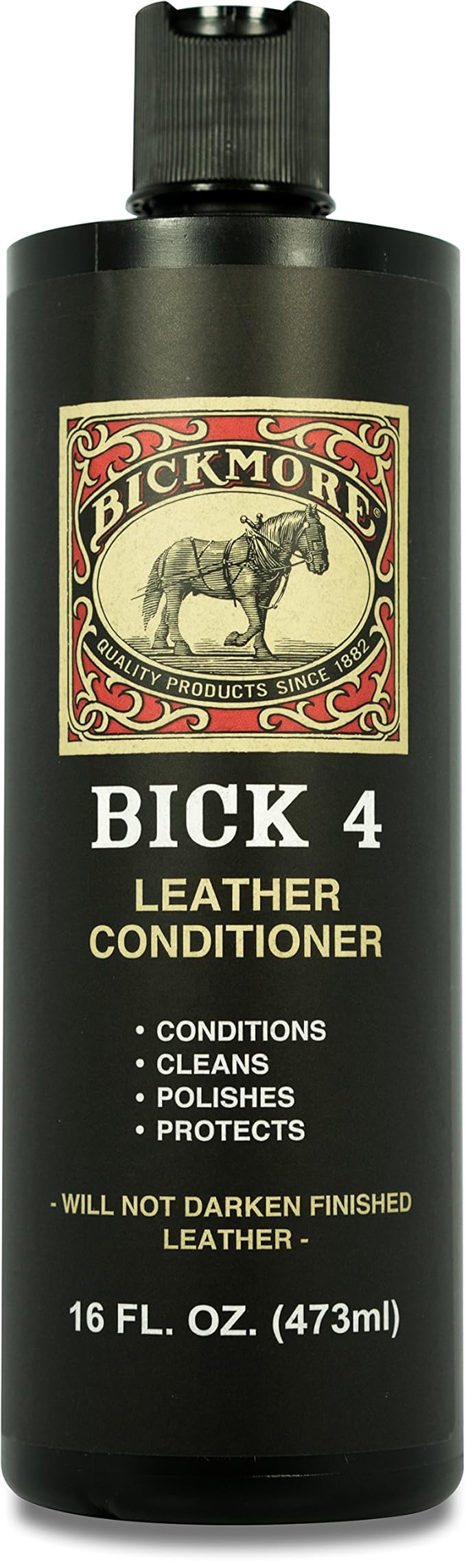 Bickmore Bick 4 Leather Conditioner and Leather Cleaner 16 oz - Will Not Darken Leather - Safe For All Leather Apparel, Furni
