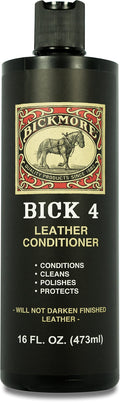 Bickmore Bick 4 Leather Conditioner and Leather Cleaner 16 oz - Will Not Darken Leather - Safe For All Leather Apparel, Furni
